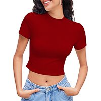 CIDER Women's Short Sleeve Crop Top Shirts $5.59 - $6.99.  Amazon Prime Day Deal