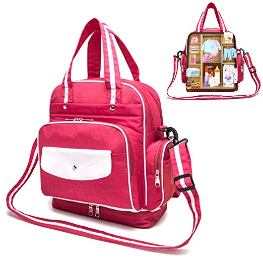 Multi-Functional Waterproof Diaper Bag ( Shoulder +Handbag ) $25.99 @amazon