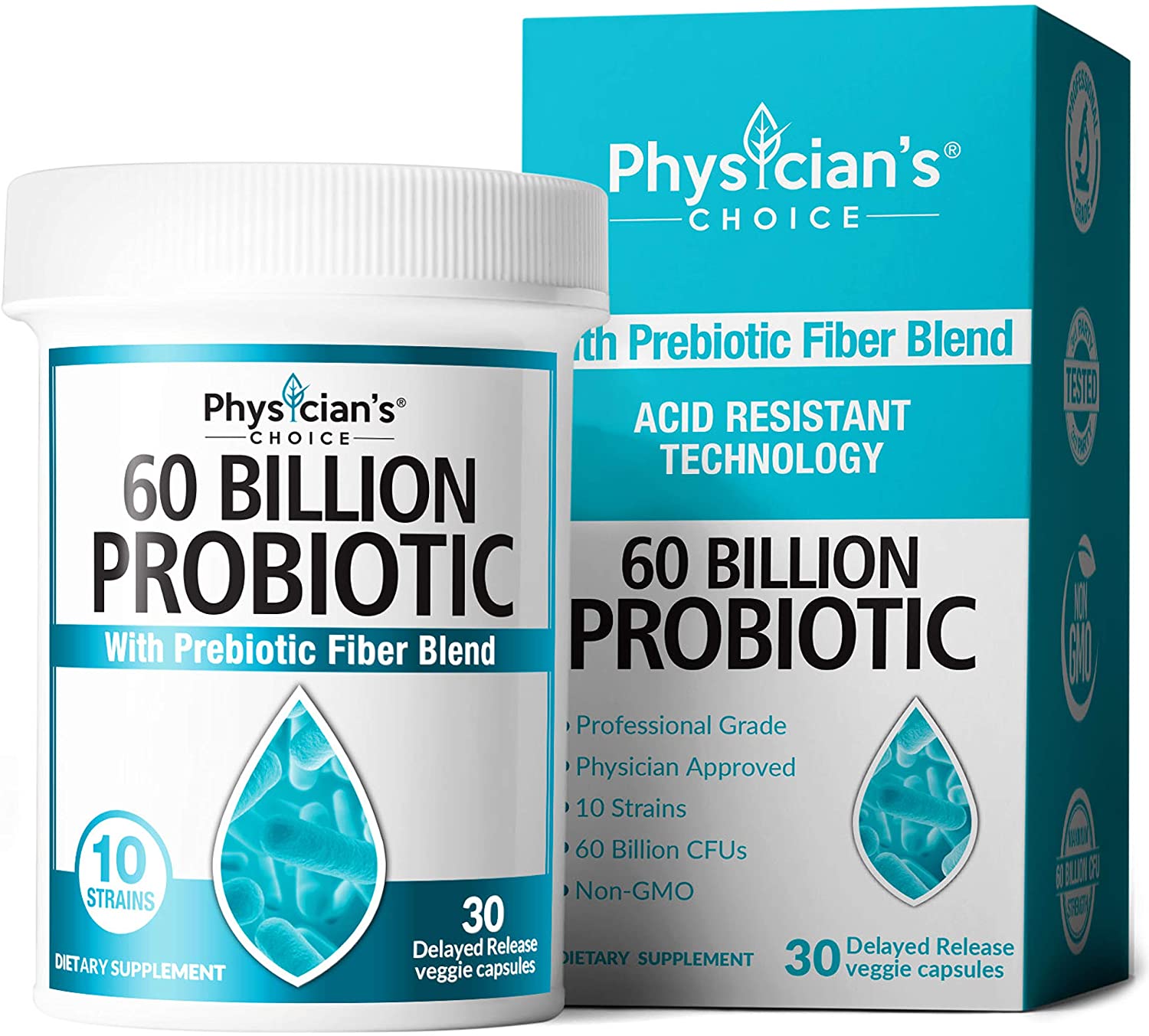 30 ct Shelf Stable Probiotic Supplement with Organic Prebiotic, 60 Billion CFU $13.04 + FSSS