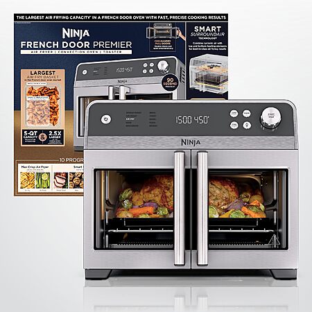 Ninja French Door Premier Air Fryer Convection Oven Toaster (Silver) $180 + Free Shipping