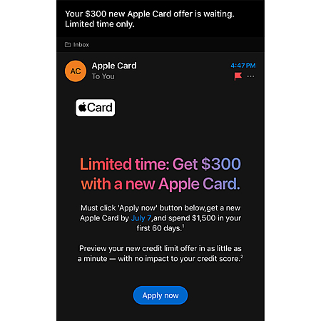 Get $300 with New Apple Card