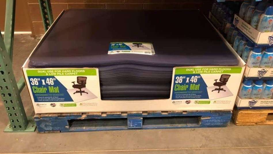 Costco B M In store only Dimex Chair Mat Rectangle 36 X 46