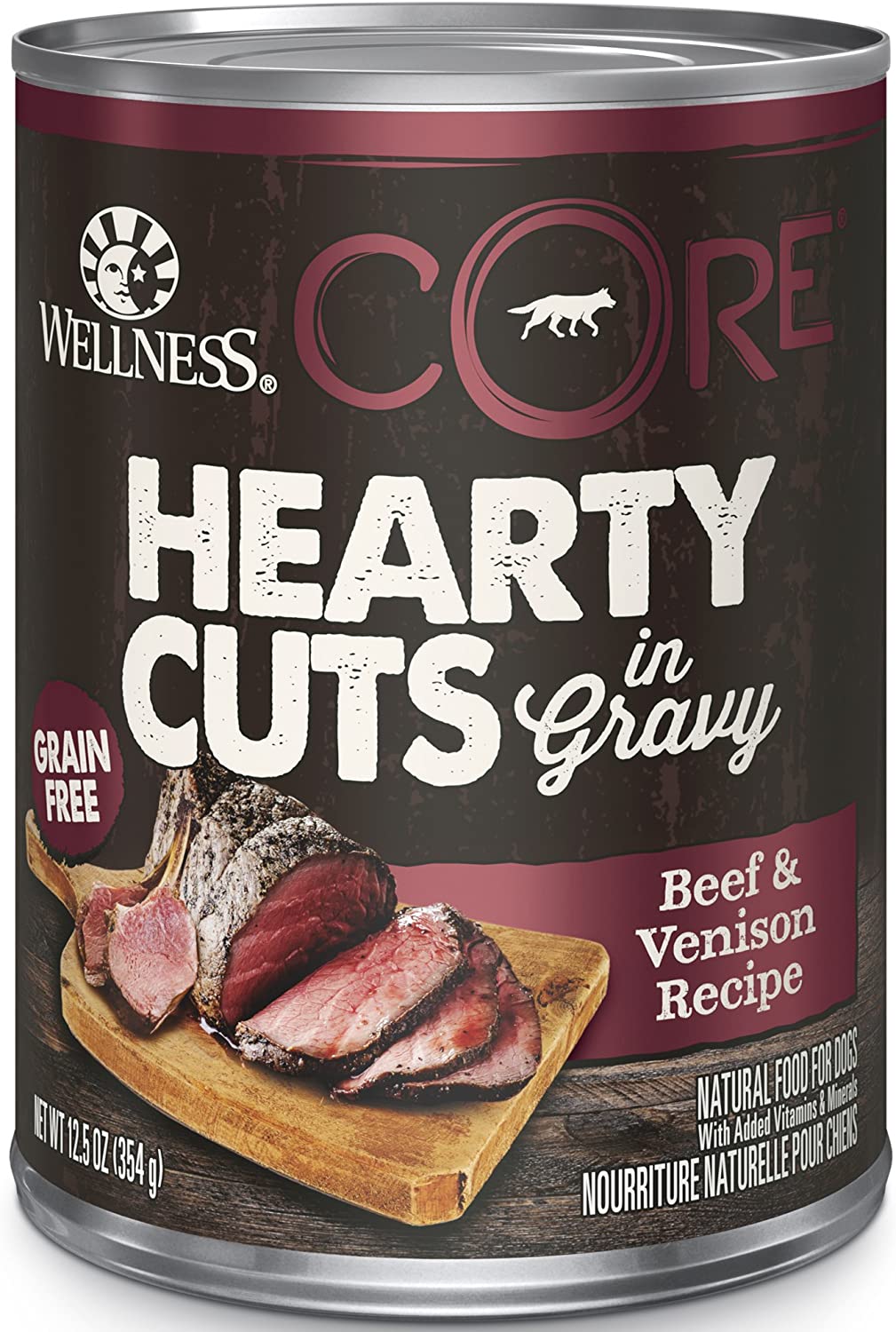 Wellness Core Hearty Cuts Natural Wet Grain Free Canned Dog Food, 12.5-Ounce Can (Pack Of 12) $6.63 or less @Amazon