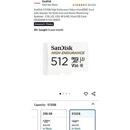 20% Off SanDisk 512GB microSDXC Card