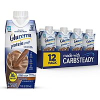 Glucerna Protein Smart Shake, Diabetic Drink to Support Blood Sugar Management, 30g Protein, 150 Calories, Chocolate, 11-fl-oz Bottle, 12 Count $21.92