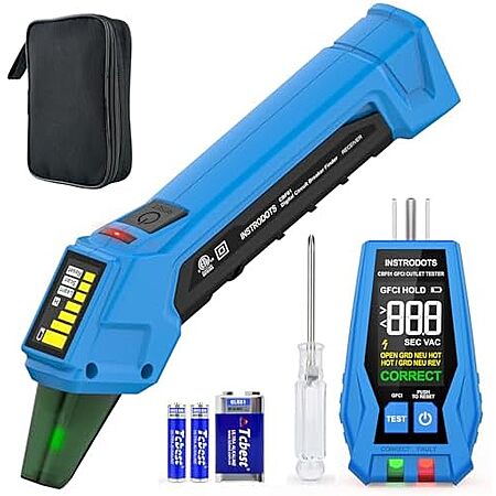 Instrodots Digital Circuit Breaker Finder with GFCI Outlet Tester $23 AC @amazon