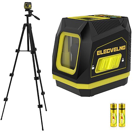 Elecvelno Green Cross Self Leveling Laser Level w/ Tripod $20