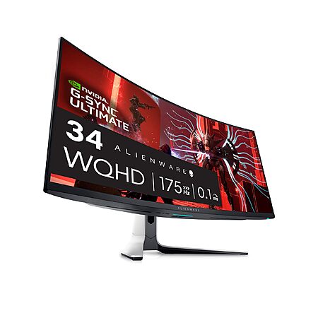 Alienware AW3423DW Curved Gaming Monitor 34.18 inch Quantom Dot-OLED ...