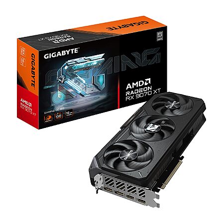 GIGABYTE Radeon RX 9070 XT Gaming OC 16G Graphics Card, PCIe 5.0, 16GB GDDR6, for $629