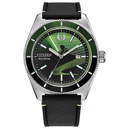 CITIZEN Mens Eco-Drive Luke Skywalker 43mm Stainless Steel AW1910-48W