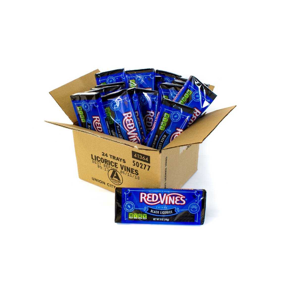 Red Vines Black Licorice Twists, 5oz Tray (24 Pack) for $18 @ Amazon
