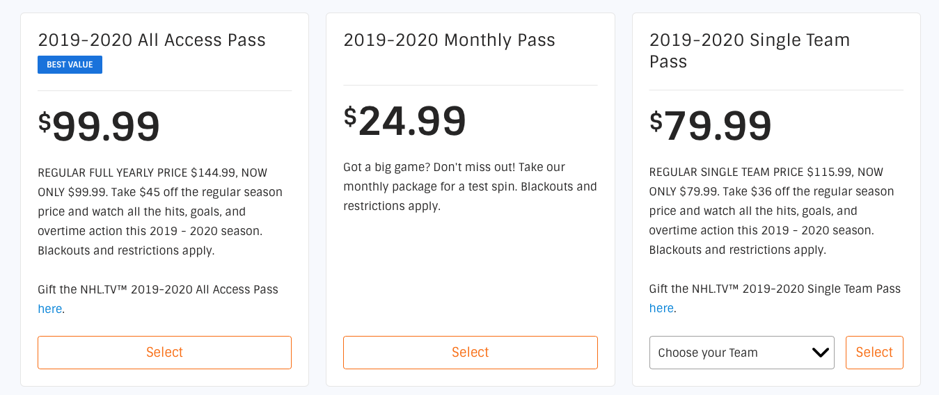 NHL.tv Black Friday Deal Live Now