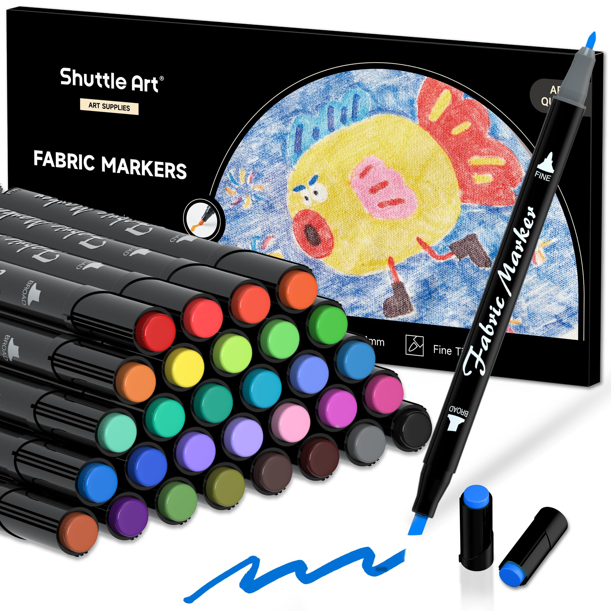 30-Count Shuttle Art Dual Tip Fabric Markers $8.39 + Free Shipping w/ Prime or on $35+