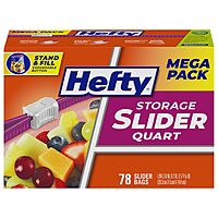 78-Count Hefty Slider Plastic Food Storage Bags (Quart Size) $6.65 w/ S&S + Free Shipping w/ Prime or on $35+