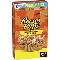 19.7-Oz REESE'S PUFFS Peanut Butter Lovers Breakfast Cereal $3.20 w/ S&S + Free Shipping w/ Prime or on $35+