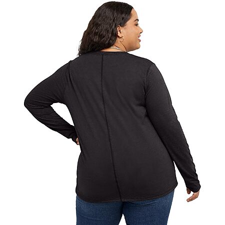 T-shirt Hanes Originals Tri-Blend Manica Lunga Donna – Morbida E Rilassata, Taglie Forti - 5