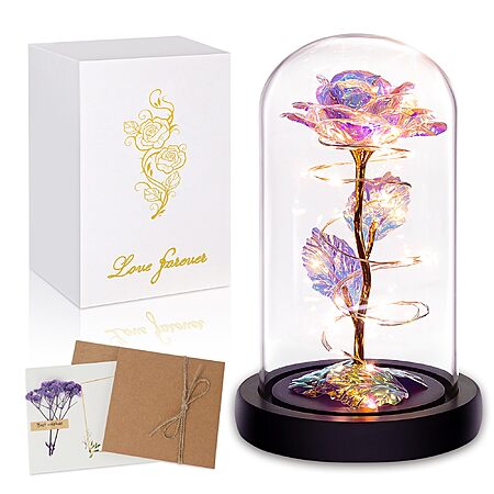Childom Light Up Rose Flowers in Glass Dome Gift set (Various) $8.39 ...