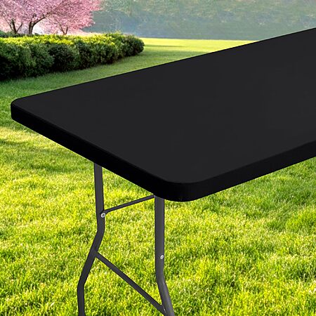 30" x 72" Spotjoy Waterproof Fitted Picnic Table Cloth (Black) $2.50