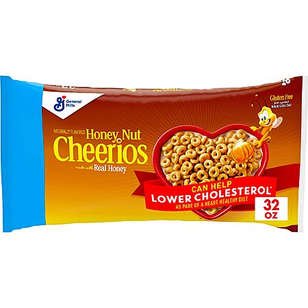 32-Oz Honey Nut Cheerios Heart Healthy Breakfast Cereal Value Bag $4.73 w/ S&S + Free Shipping w/ Prime or on $35+