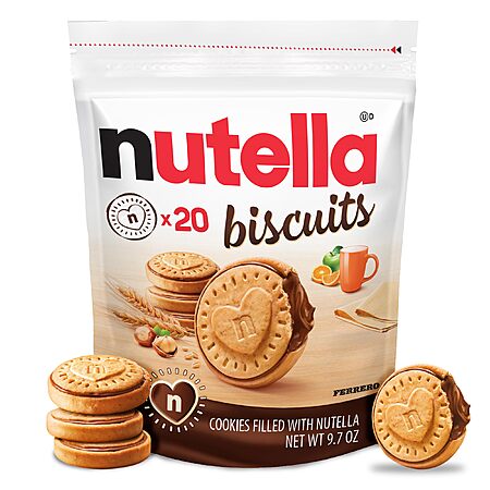 20-Count 0.49-Oz Nutella Hazelnut Spread with Cocoa Biscuit Cookies $2.75 w/ S&S + Free Shipping w/ Prime or on $35+