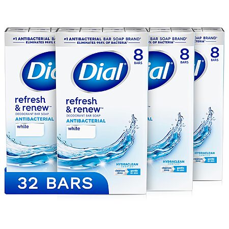 64-Count 4-Oz Dial Antibacterial Deodorant Bar Soap (White) $29.74 w/ S&S + Free Shipping w/ Prime or on $35+