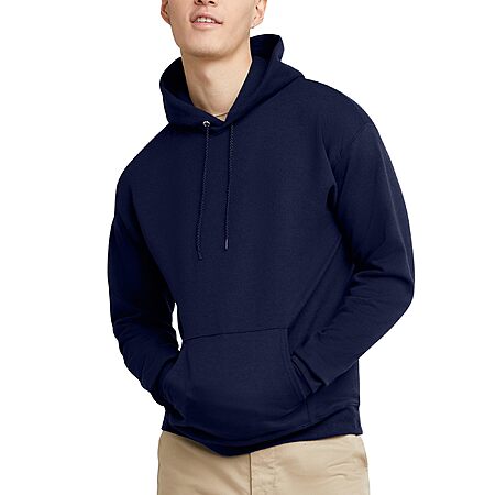 Hanes Men's EcoSmart Fleece Hoodie Sweatshirt (Navy) $6.83 + Free Shipping w/ Prime or on $35+