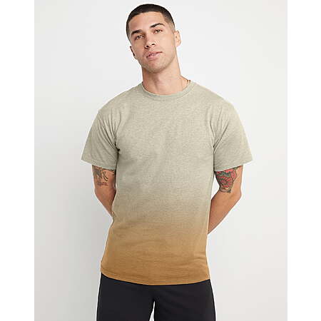 Hanes Men's Garment Dyed Dip Dye Ombre Tee 5.53 + Free S&H w/ Walmart+ or on $35+ $5.53