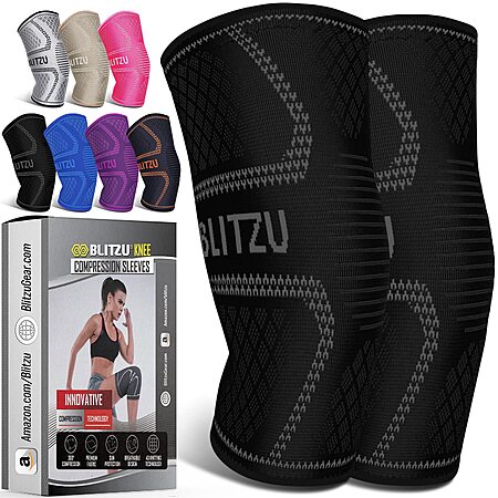 Amazon Lightning: Blitzu Knee Sleeves 2-Pack $4!