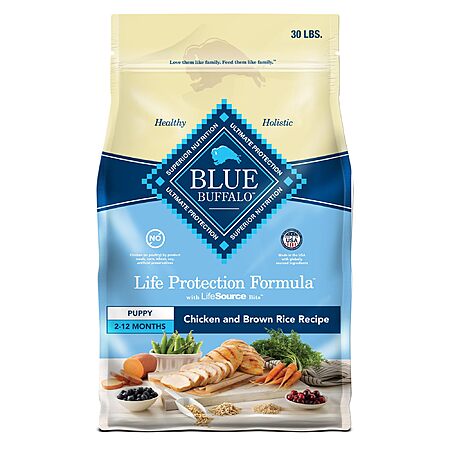 30-Lbs Blue Buffalo Puppy Food for $45.48