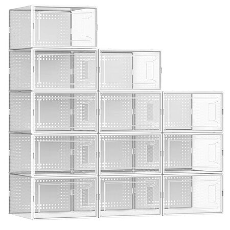 12-Pack Secret Space X-Large Stackable Shoe Storage Boxes - 2025-10-24