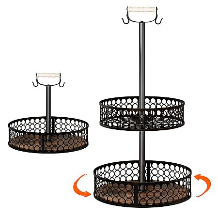 2-Tier ANJUBAN Heavy-Duty Detachable Metal Rotating Spice Rack $9.79 + Free Shipping w/ Prime or on $35+