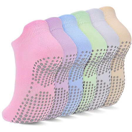 6-Pairs Ultrafun Women's Grips Non Slip Socks (Multicolor-01) $7.49 + Free Shipping w/ Prime or on $35+