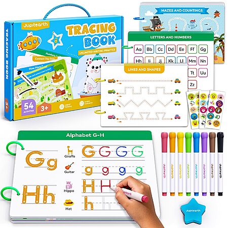 56-pc JUPITEARTH Reusable Preschool Learning Activities Kit $11.20 