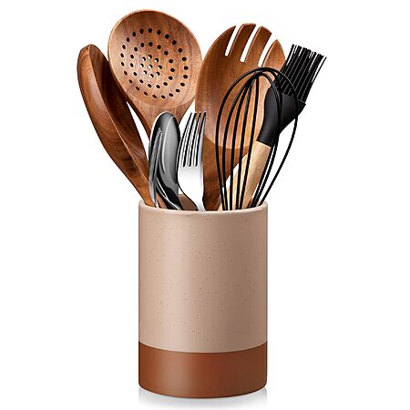 [Prime] 5.5" MALACASA Ceramic Kitchen Utensil Holder $5.88 + Free Shipping
