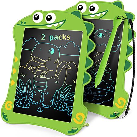 2-Pack 8.5" FunMission Kids LCD Dinosaur Writing Tablets (Green) $6 