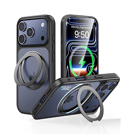 SMARTDEVIL MagSafe Compatible iPhone 17 Pro / Pro Max 360° Rotatable Magnetic Stand Case (Black) $5.99 + Free Shipping w/ Prime or on $35+