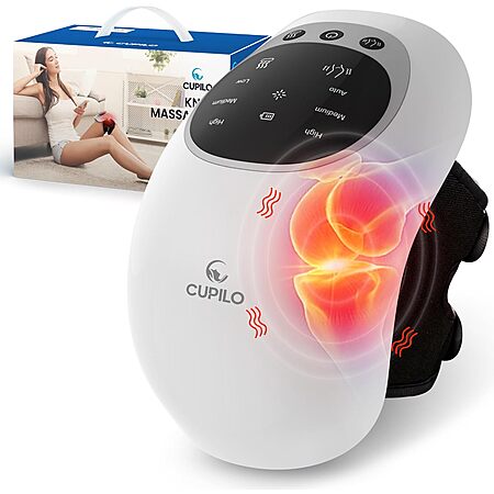 CuPiLo Rechargeable Cordless Knee Massager w/ Heat & Vibration