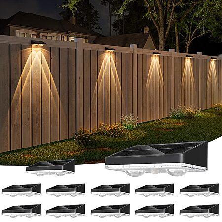 12-Pack NIORSUN Waterproof Solar Led Warm White Fence Lights $22.44 + Free Shipping w/ Prime or on $35+