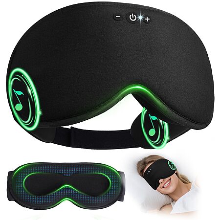 LC-dolida Bluetooth Bamboo Cotton Weighted Sleep Mask (Black) $14.99 + Free Shipping