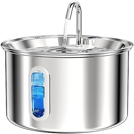 3L/101-Oz VIVIDORAMA Corded Stainless Steel Pet Water Fountain $14.99 + Free Shipping w/ Prime or on $35+