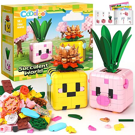 [Prime] 468-Piece Botanicals Plants Building Blocks Creative Desk Decor $8.95 + Free Shipping