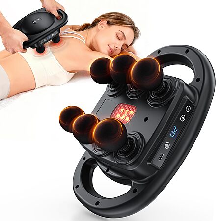 AERLANG Portable Deep Tissue Percussion Multi-Head Massage (Black) $18.89 + Free Shipping w/ Prime or on $35+