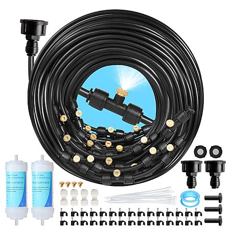 85' Eledom Misting System w/ 26 Brass Mist Nozzles  $16.49 + Free Shipping w/ Prime or on $35+