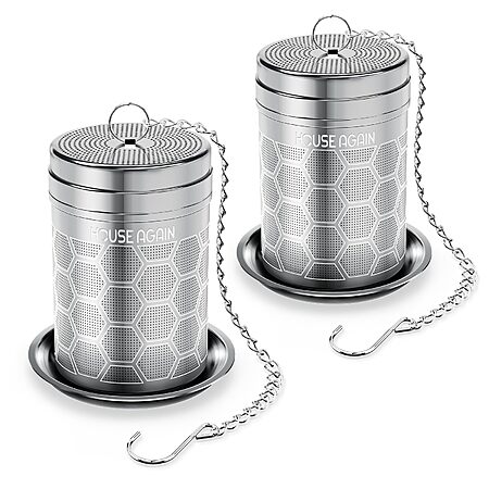 2-Pack House Again 304 Stainless Steel Tea Strainer (Hexagon or Wheat Design) $7.67 + Free Shipping w/ Prime or on $35+
