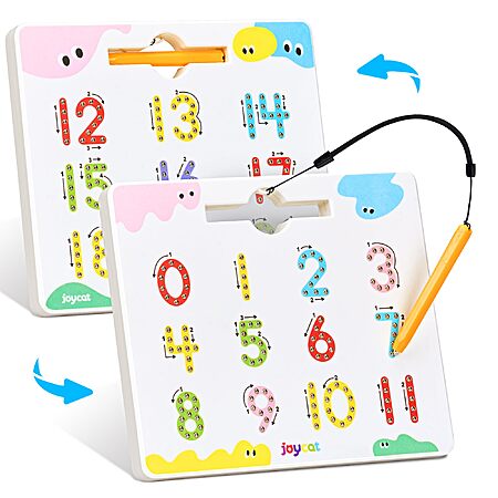 JoyCat Double-Sided 2-in-1 Magnetic Number Tracing Board (Numbers 1-20) $13.19 + Free Shipping w/ Prime or on $35+