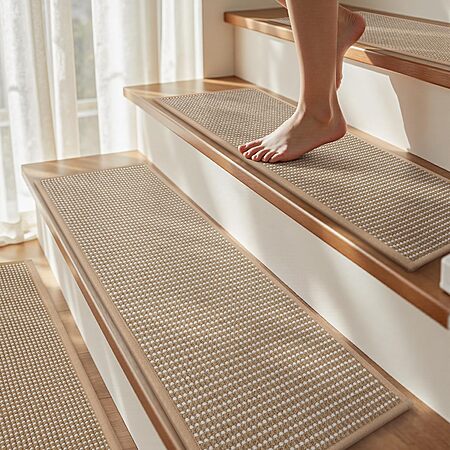 8"x30" MontVoo Jute Non-Slip-Peel and Stick Stair Treads for Wooden Steps-Stairs (Beige) from $4.99 + Free Shipping w/ Prime or on $35+