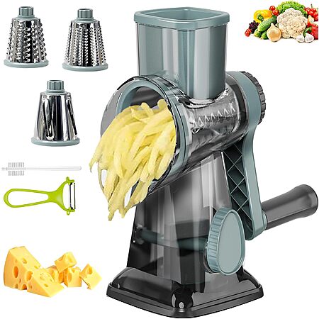 Eleko Meyar Multifunctional Manual Rotary Cheese Grater (blue) $12.89 + Free Shipping w/ Prime or on $35+