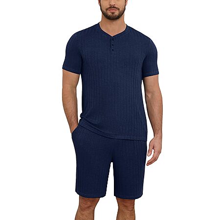 2-Piece NITAGUT Men’s Lightweight Loungewear Short Sleeve Henley Top & Sleep Short Lounge Set w/ Pockets (Various) $8.99 + Free Shipping w/ Prime or on $35+