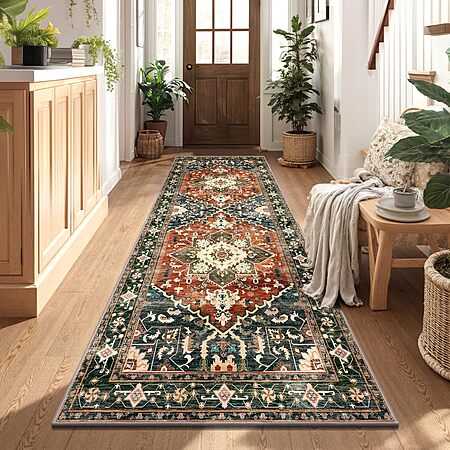 3'x8' Yamaziot Non-Slip Boho Vintage Washable Runner Rug w/ Rubber Backing $21.05 + Free Shipping w/ Prime or on $35+