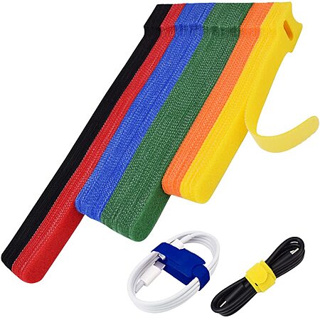 80-Piece Nayzwok Reusable Multicolor Cable/Wire Ties (4",6",8" w/ 6 Colors) $4.99 + Free Shipping w/ Prime or on $35+